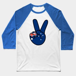 Australia Flag V Sign Baseball T-Shirt